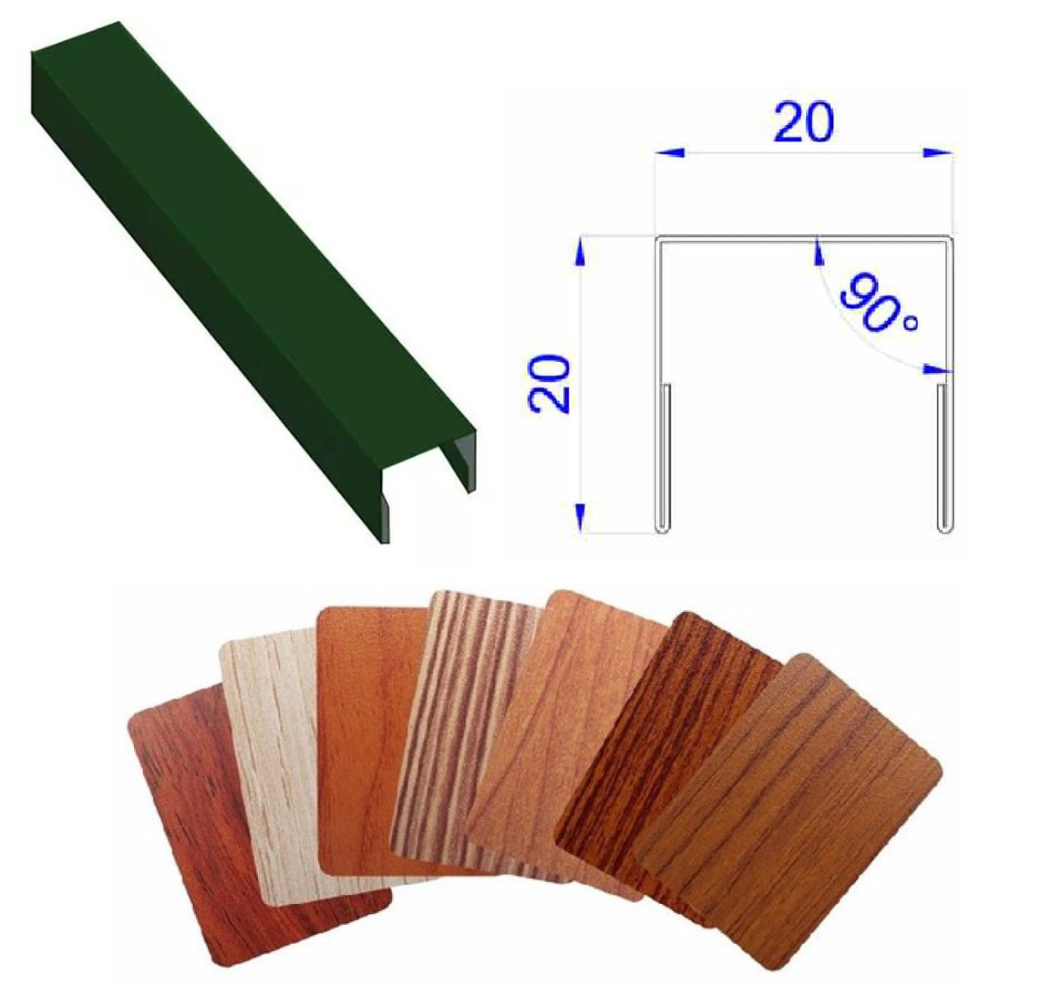 Планка П-образная 20x20x2000 Printech (КС)